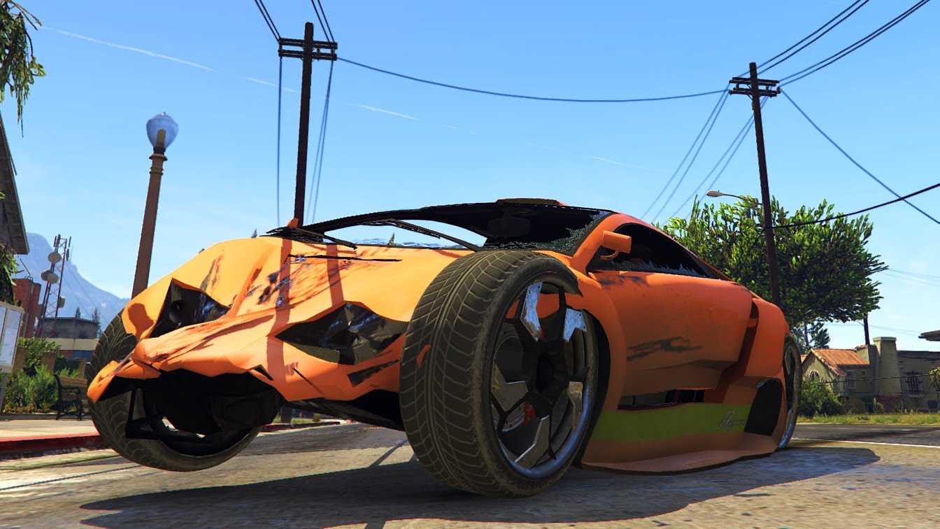 Реалистичные повреждения автомобилей в GTA V